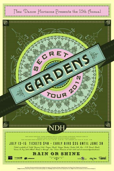 CB - New Dance Horizons 2012 Secret Gardens Tour Poster